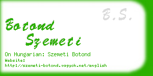 botond szemeti business card